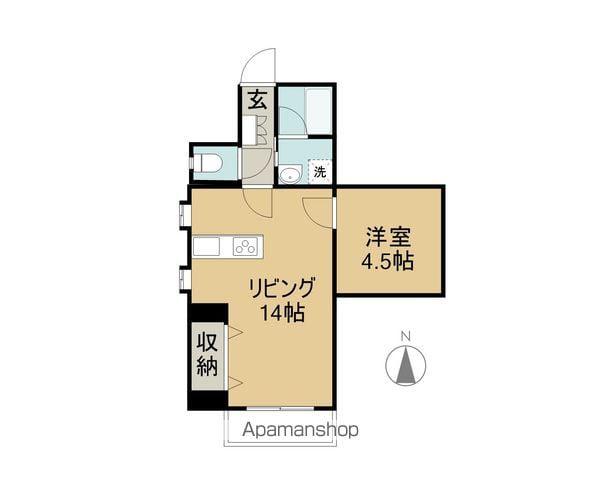 大蔵浅田ビル(1LDK/1階)の間取り写真