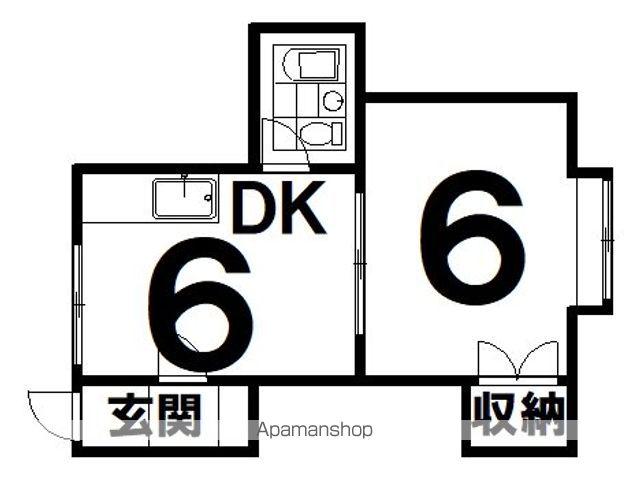 パールハイツ(1DK/2階)の間取り写真