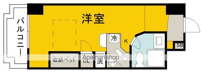 ラ・パルフェ・ド・アンティエール(ワンルーム/2階)の間取り写真