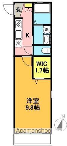 ルピナス羽根木公園 E(1K/2階)の間取り写真