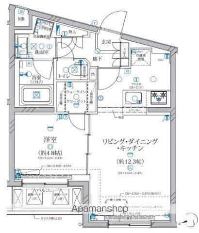 ALIVIS新江古田(1LDK/2階)の間取り写真