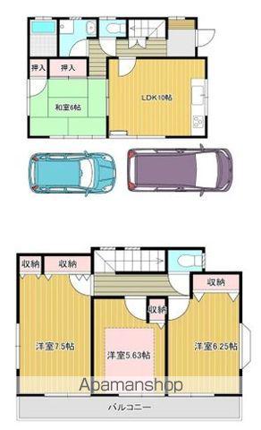 青梅線 小作駅 徒歩23分 2階建 築30年(4LDK)の間取り写真
