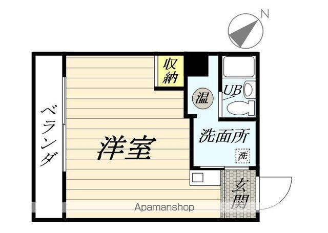 ベルメランジェ(ワンルーム/1階)の間取り写真