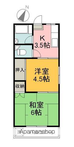 栄コーポ(2K/2階)の間取り写真