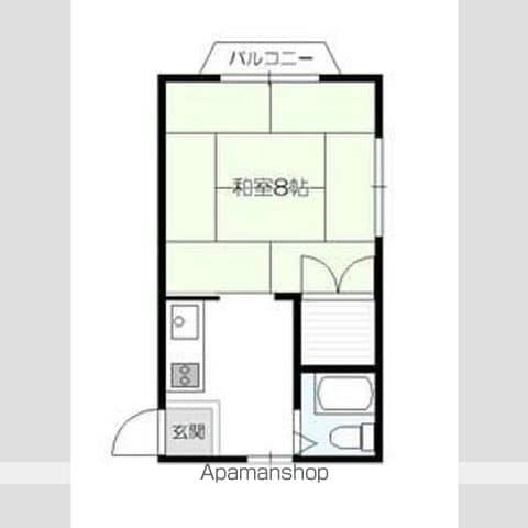 ハイム山王B棟(1K/1階)の間取り写真