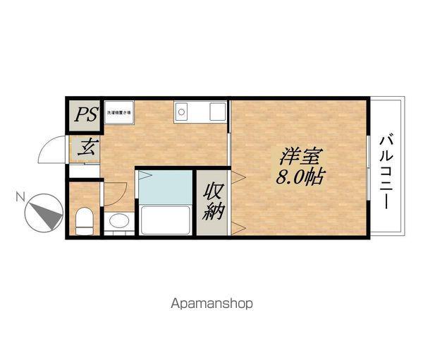 エクセラート瀬田(1K/1階)の間取り写真