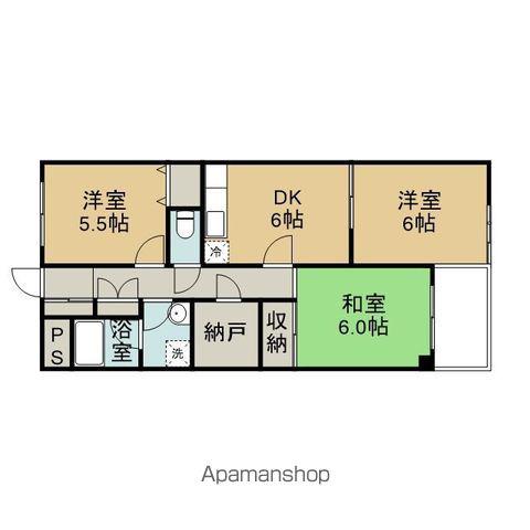 エムズフラット(3DK/2階)の間取り写真