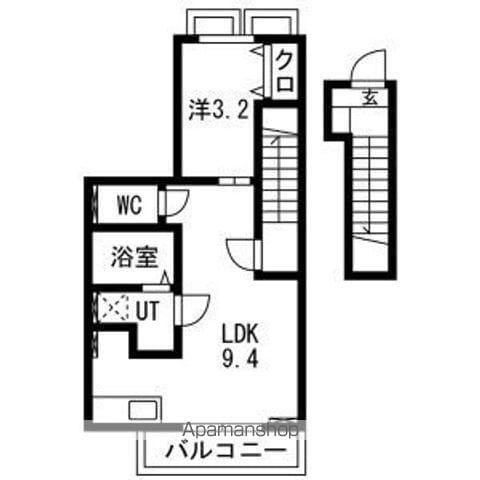 FIGAROⅦ(1LDK/2階)の間取り写真
