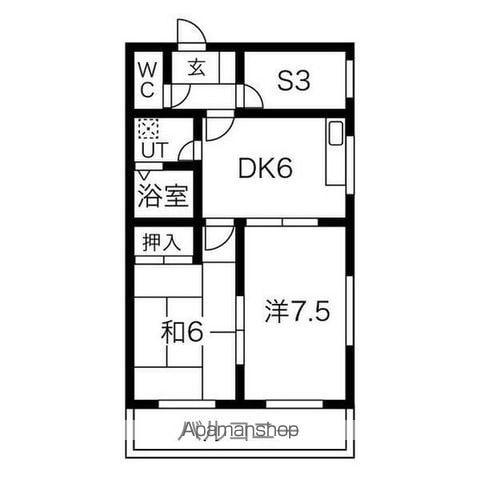 セリニティ星ヶ丘(2SDK/3階)の間取り写真