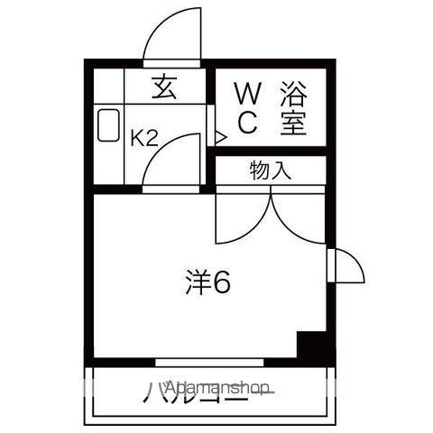 プリンセス泉(1K/6階)の間取り写真