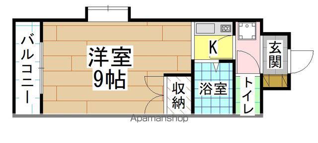 オリエンタル東新町(1K/6階)の間取り写真