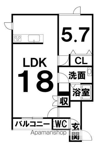 エトス白樺(1LDK/3階)の間取り写真