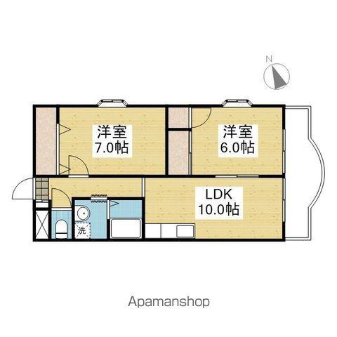 プレステージAC(2LDK/4階)の間取り写真