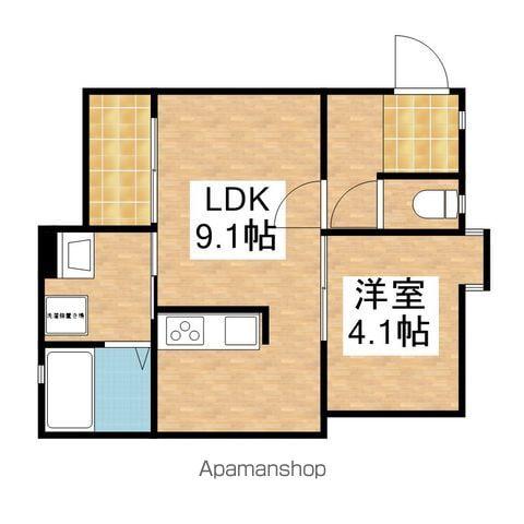 VILLA桜山(1LDK/2階)の間取り写真