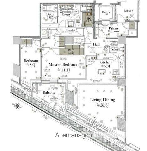 プラウド神宮前(2LDK/3階)の間取り写真