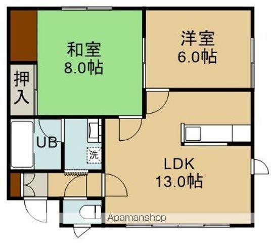 コーポ孝栄荘(2LDK/2階)の間取り写真