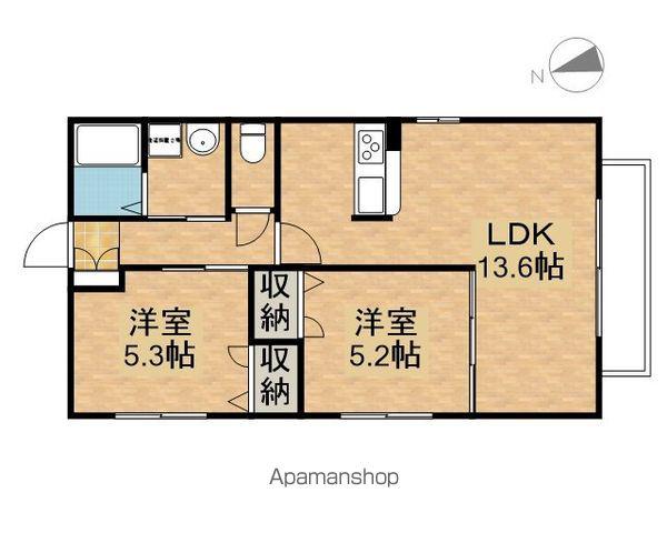 SUNNY BELLE COURT(2LDK/1階)の間取り写真