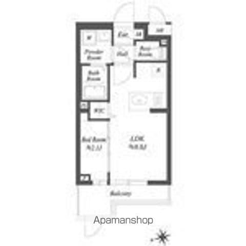 ブランシエスタ用賀(1LDK/3階)の間取り写真