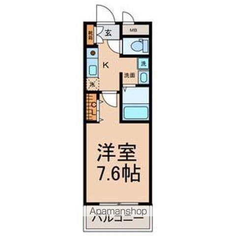 コートデリヴィエール上飯田(1K/6階)の間取り写真