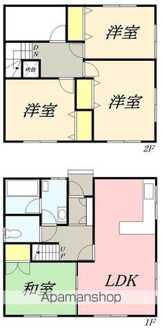 函館市電本線湯川線 深堀町駅 徒歩83分 2階建 築31年(4LDK)の間取り写真