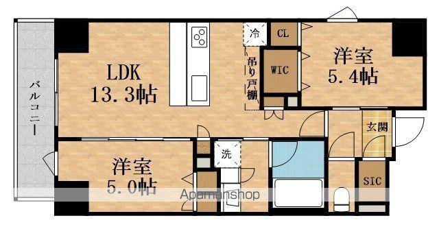 SPLENDID MIYAKOJIMA(2LDK/11階)の間取り写真