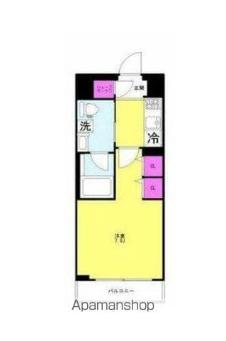 AXAS池袋RESIDENCE(1K/2階)の間取り写真