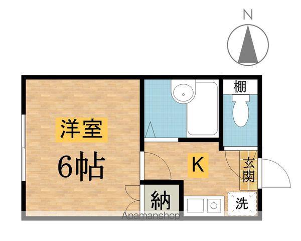 サンセリテパート1(1K/2階)の間取り写真