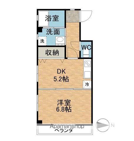 モルゲン駅東(ワンルーム/5階)の間取り写真