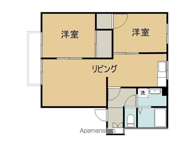 コスモスハイツ(2LDK/1階)の間取り写真