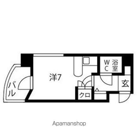 シャタック清水(ワンルーム/7階)の間取り写真