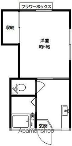 メゾンナカタ(1K/2階)の間取り写真