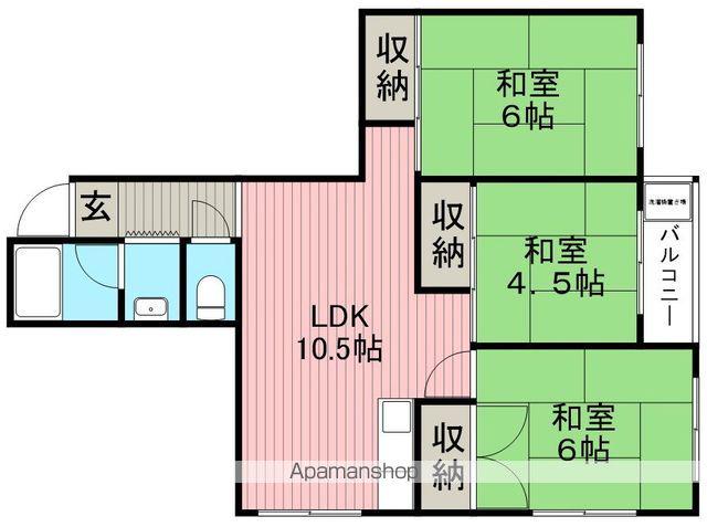 メゾンフジイ(3LDK/2階)の間取り写真