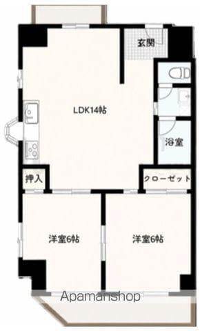 レミー・プライデK2(2LDK/2階)の間取り写真