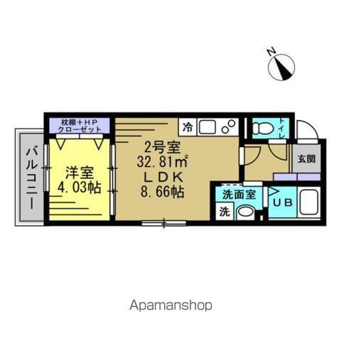 POLARIA MATSUDO(1LDK/3階)の間取り写真