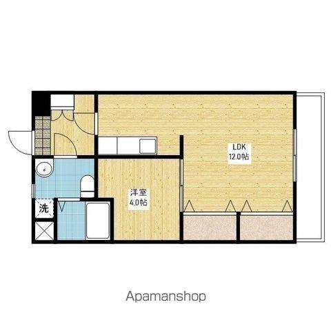 シャンブル・アン・ブルー(1LDK/3階)の間取り写真