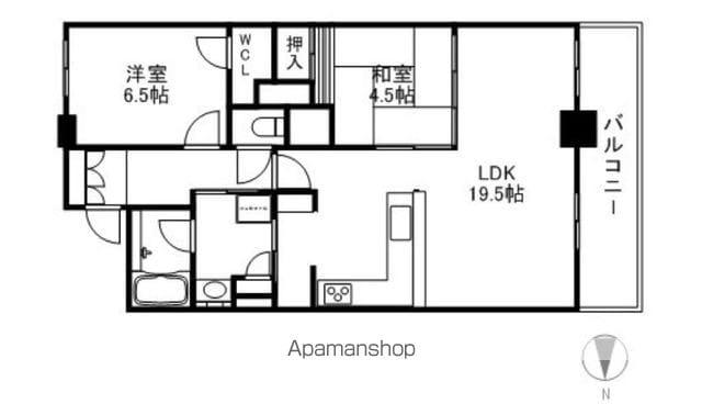ザ・草津タワー(2LDK/24階)の間取り写真