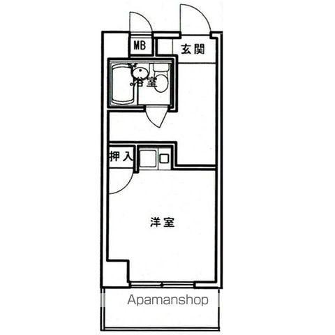 コンバウス盛南(ワンルーム/1階)の間取り写真