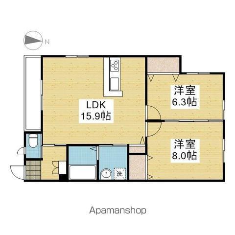 MHT星岡(2LDK/2階)の間取り写真
