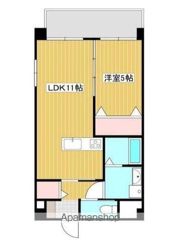 カームハウス高城駅南(1LDK/2階)の間取り写真