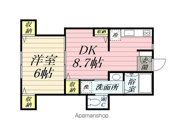 サンヒルズ洋光台Ⅳ(1DK/1階)の間取り写真