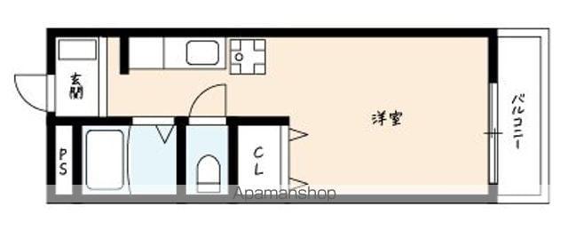 メゾン川杉第二(ワンルーム/2階)の間取り写真