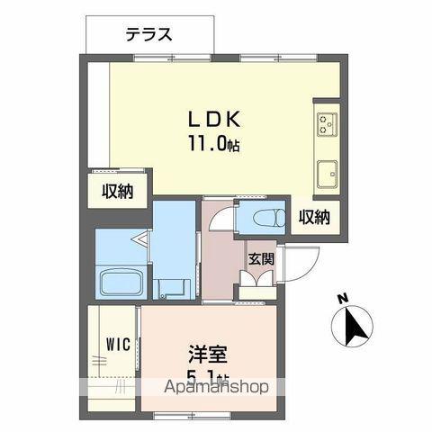 アネックス上野芝(1LDK/1階)の間取り写真