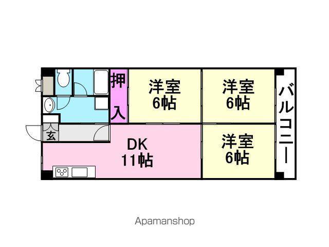 クレール西町(3LDK/2階)の間取り写真