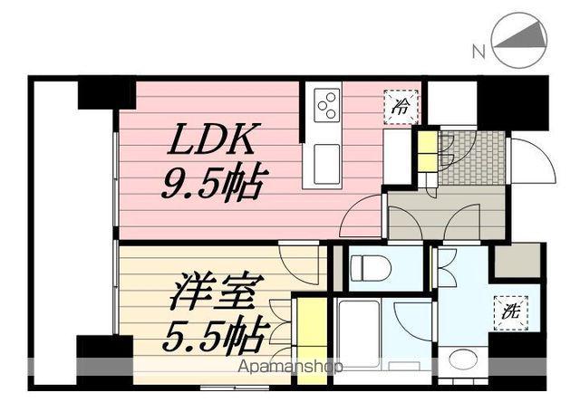 シーズンフラッツ上野稲荷町(1LDK/4階)の間取り写真