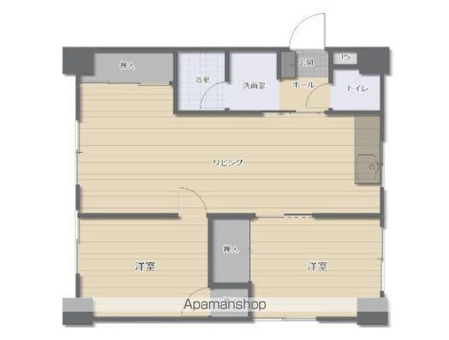 エクセレント若宮(2LDK/4階)の間取り写真