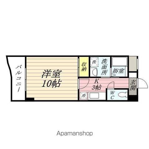 サンシーブル八乙女(1K/5階)の間取り写真