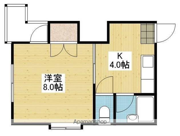 メゾンドールD(1K/2階)の間取り写真