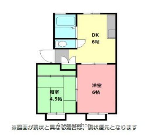 メゾンドK(2DK/2階)の間取り写真