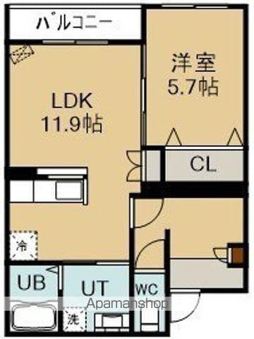 INFINITY松陰町(1LDK/2階)の間取り写真
