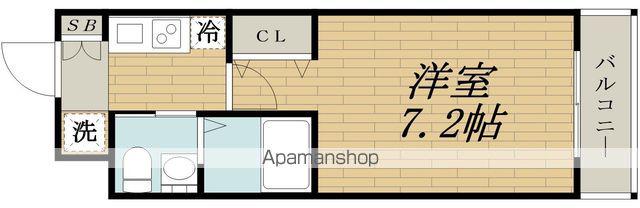 ウインズコート歌島(1K/3階)の間取り写真